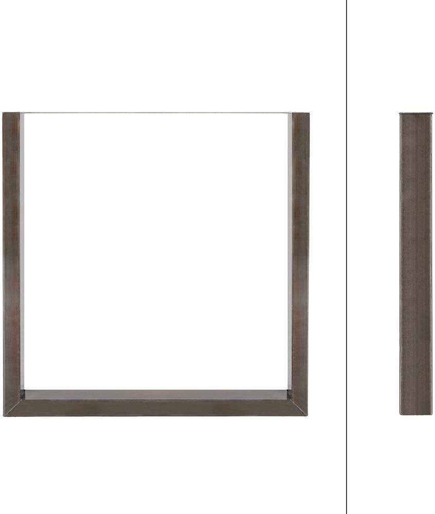 Tischbeine 2er Set mit Vierkantprofilen 80x72 cm aus Stahl Bild 1