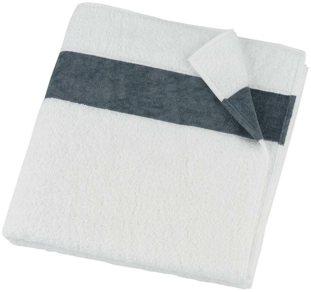Feiler Handtücher Exclusiv mit Chenillebordüre | Badetuch 100x150 cm | grau Bild 1