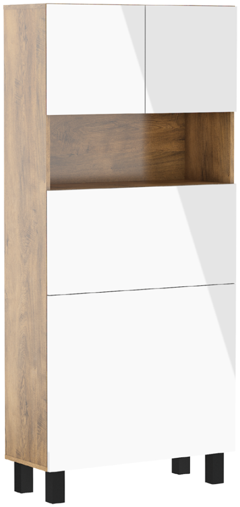 BIM Furniture 'Homi' Sekretär, Holz weiß, 80 x 175 x 32 (BxHxT) cm Bild 1