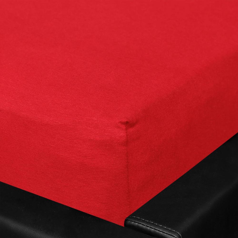 BettwarenShop Jersey Spannbettlaken Multi-Stretch | 180x200 - 200x220 cm | rot Bild 1