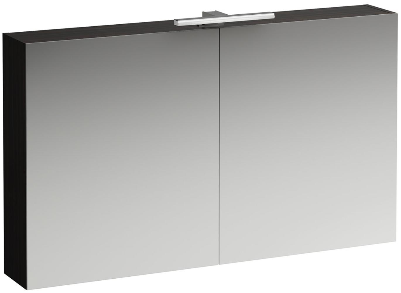 Laufen Base Spiegelschrank 1200 mm, 2 Türen, LED- Licht Element, Farbe: Ulme dunkel - H4029021102631 Bild 1