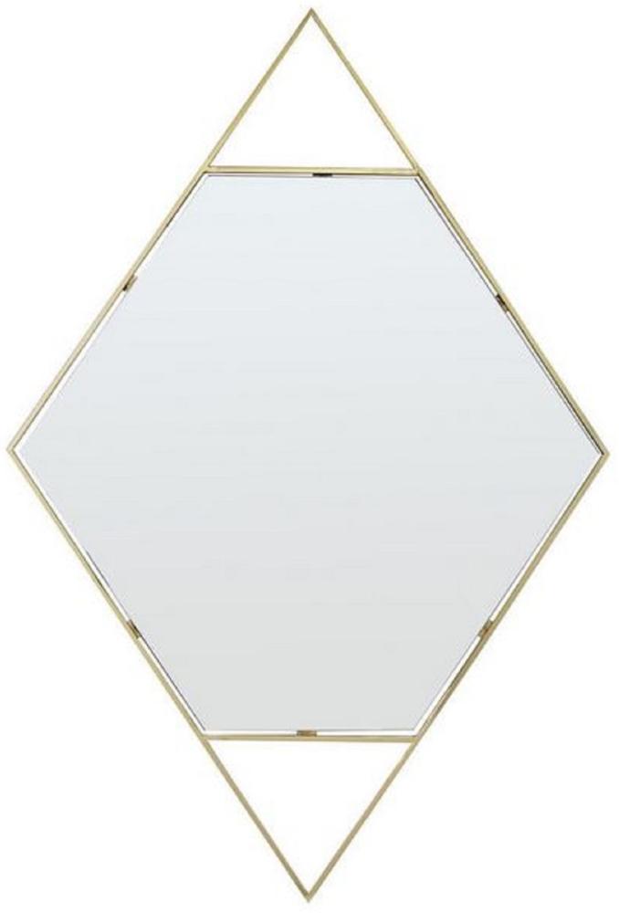 Casa Padrino Designer Wandspiegel Gold 81 x H. 119 cm - Edelstahl Spiegel in Form eines Diamanten - Designermöbel Bild 1