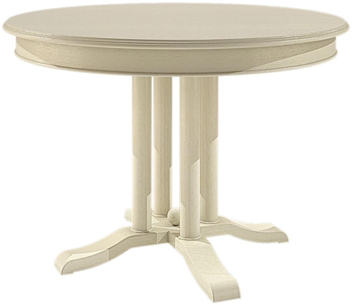 Esstisch Tisch rund ausziehbar ø 110 cm Allegro mit Klappeinlage Pinie massiv Pinie lipizano Bild 1