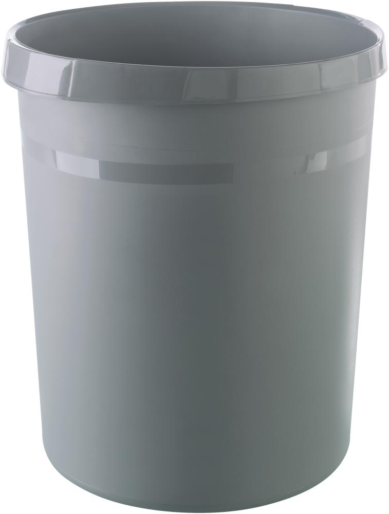 Papierkorb GRIP KARMA - 18 Liter, rund, 100% Recyclingmaterial, öko-dunkelgrau Bild 1