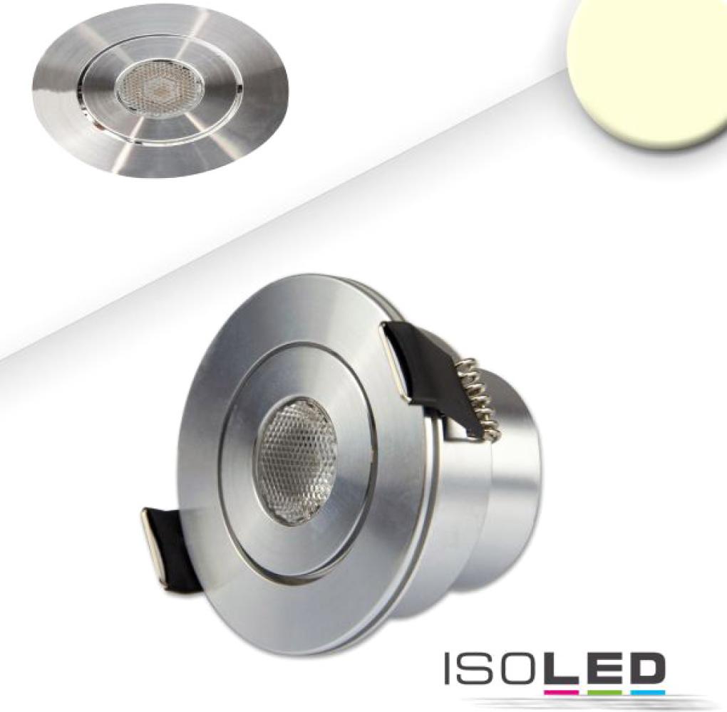 ISOLED LED Einbaustrahler, 3W, 45°, rund, Alu-geb, warmweiß Bild 1