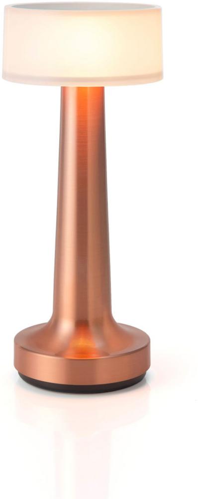 NEOZ kabellose Akku-Tischleuchte COOEE 2 Uno LED-Lampe dimmbar 1 Watt 21x9 cm Kupfer lackiert (mit gebürsteter Veredelung) Bild 1