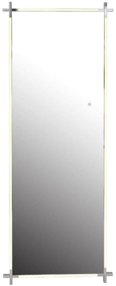 Casa Padrino Luxus LED Wandspiegel Silber 86 x 5 x H. 219 cm - Moderner Badezimmer Spiegel - Luxus Qualität Bild 1