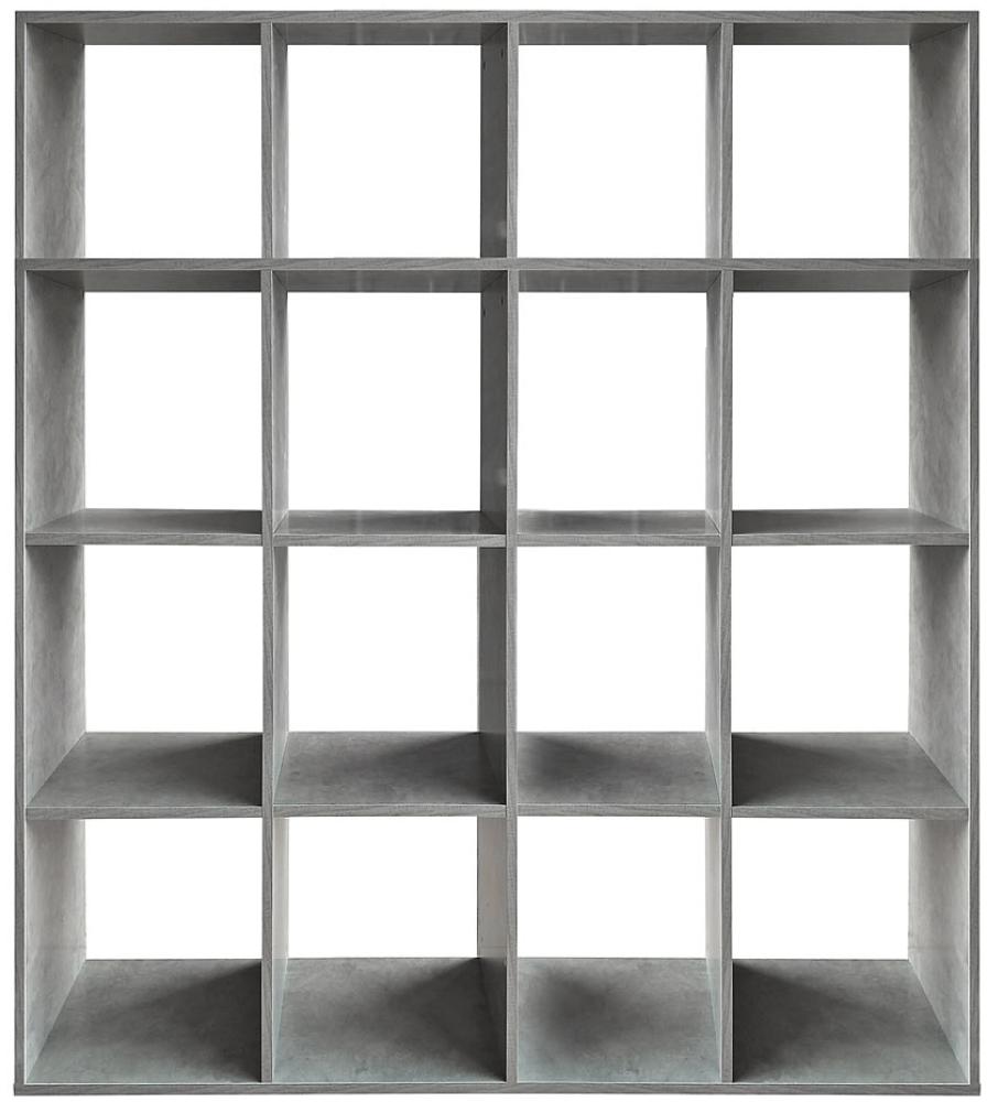 Raumteiler Grau 16 Fächer Regalwürfel Bücherregal Büroregal Standregal Regal Bild 1