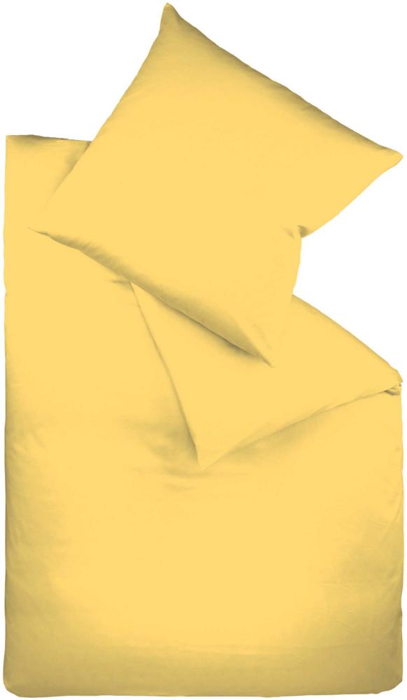 Fleuresse Mako-Satin-Bettwäsche colours Farbe gelb 2006 200x220 Bild 1