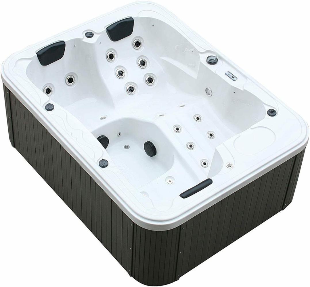 XXL Luxus SPA LED Whirlpool SET 210x160 Farblicht Outdoor-Indoor Pool 3 Personen Bild 1