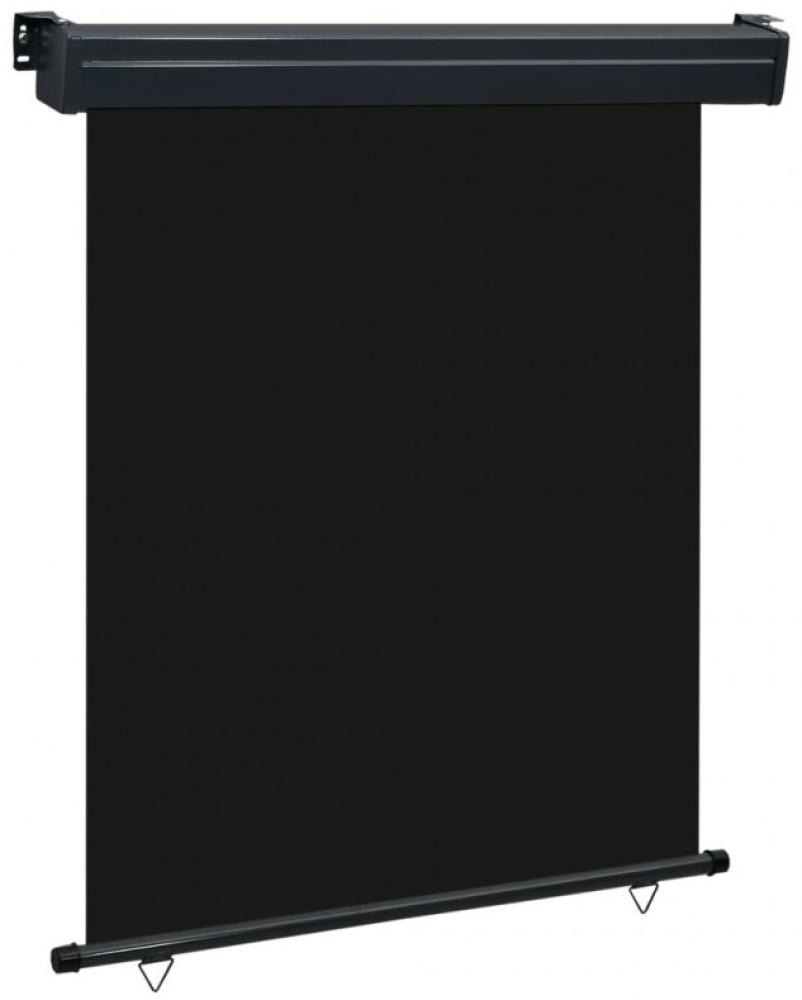 Balkon-Seitenmarkise 140 × 250 cm Schwarz Bild 1