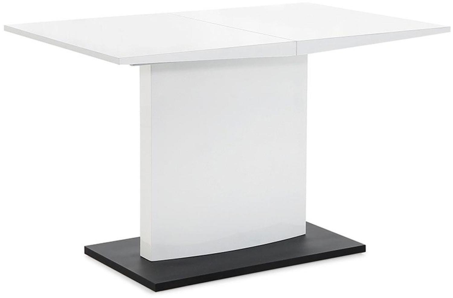 Tischgruppe HANNE JAN in weiß Hochglanz und grau 5-teilig Bild 1