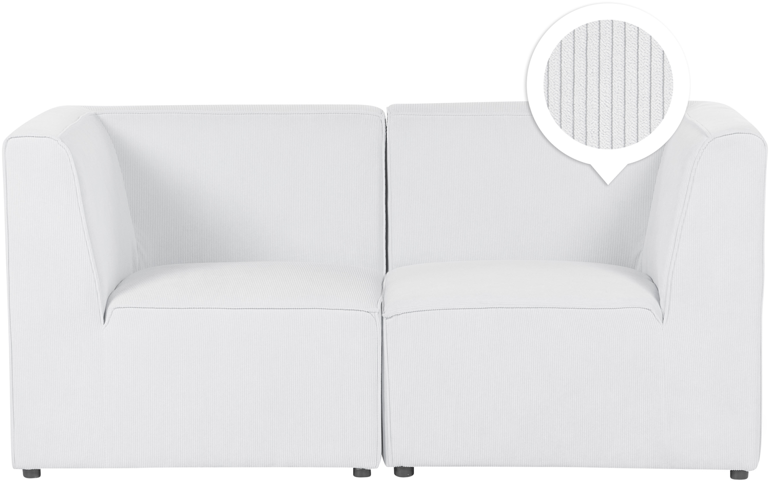 2-Sitzer Sofa Cord cremeweiß LEMVIG Bild 1