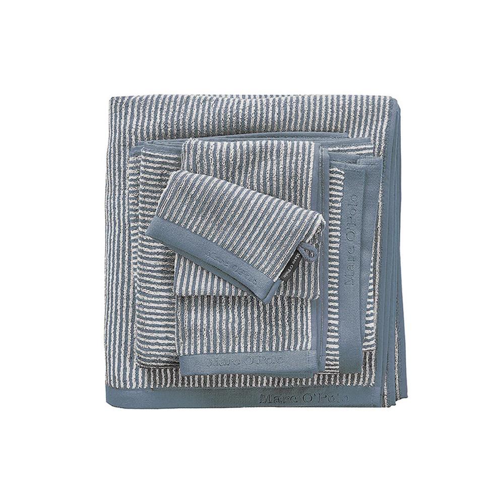 Marc O Polo Frottierserie Timeless Tone Stripe | Gästetuch 30x50 cm | smoke-blue Bild 1