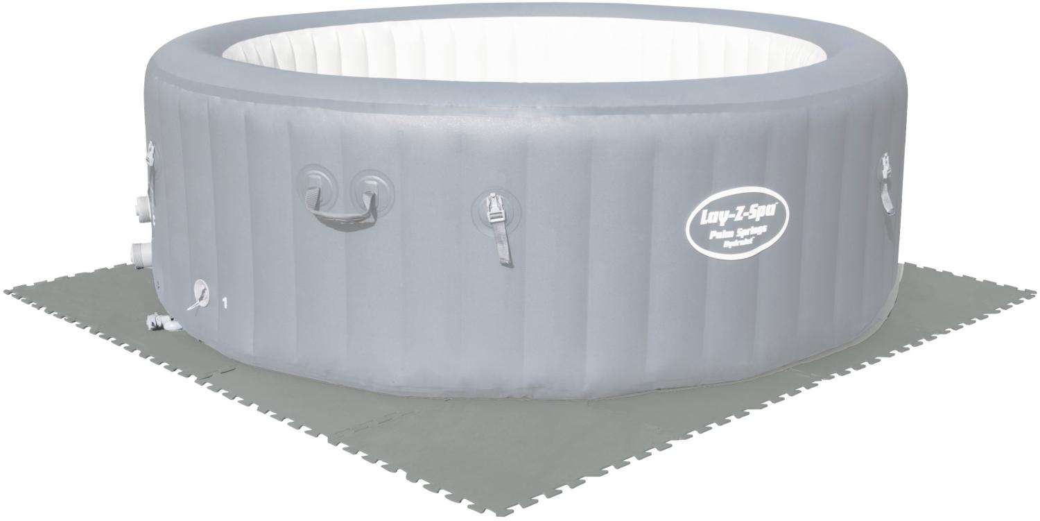 Flowclear™ Pool-Bodenschutzfliesen Set, 9 Stück á 50 x 50 cm, grau Bild 1
