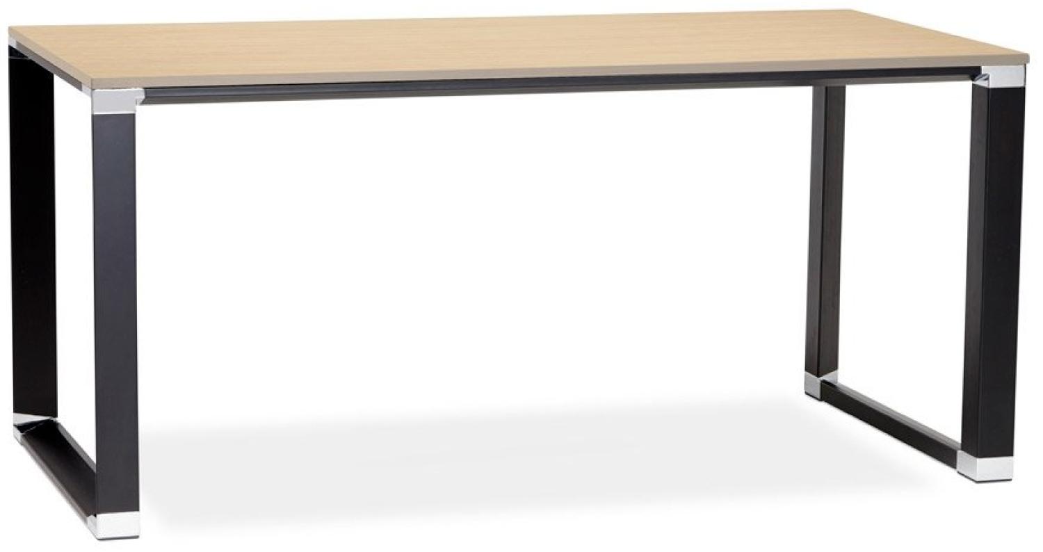 Kokoon Design Schreibtisch Warner Holz Natur / Schwarz 160x75x80 cm Bild 1