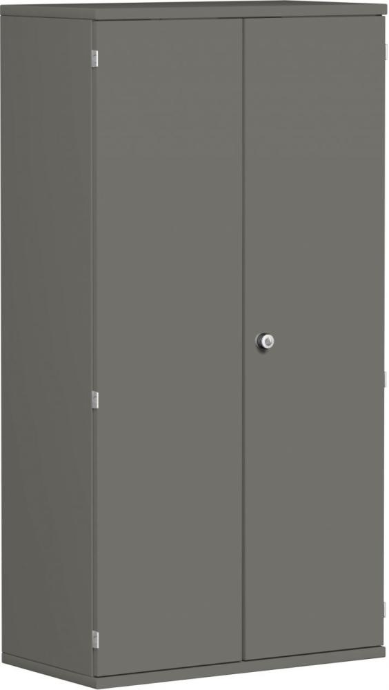 Garderobenschrank mit ausziehbarem Garderobenhalter, 80x42x154cm, Graphit Bild 1