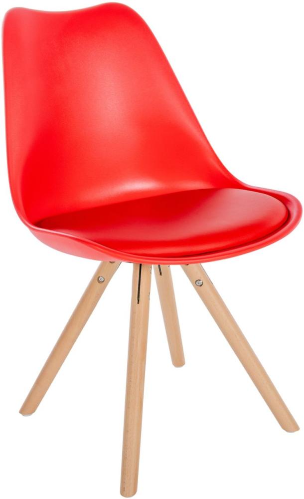 Stuhl Sofia Kunststoff Rund rot Bild 1