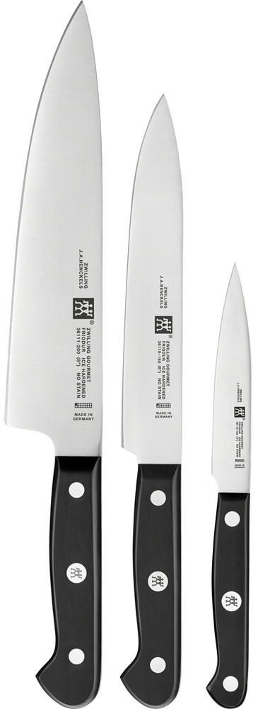 Zwilling Gourmet 3 EL Küchenmesser aus schwarzem Edelstahl Bild 1