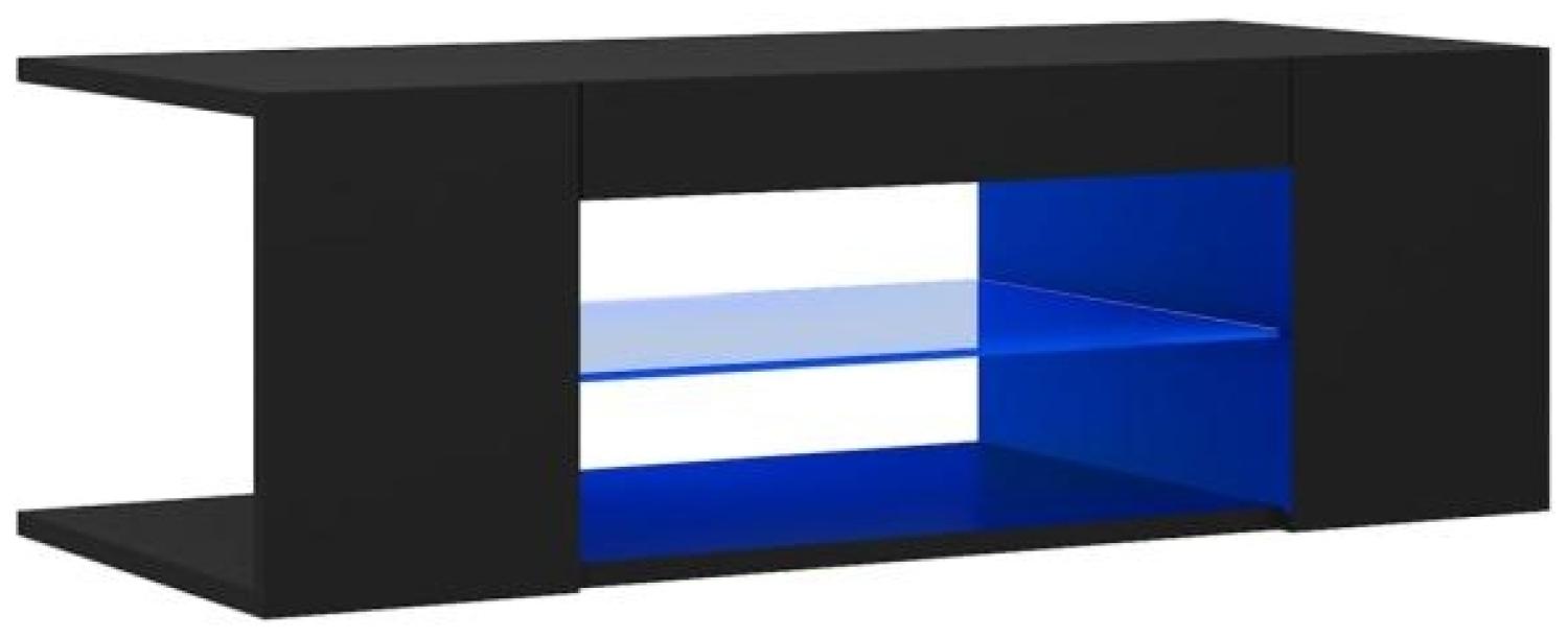 vidaXL TV-Schrank mit LED-Leuchten Schwarz 90x39x30 cm Bild 1