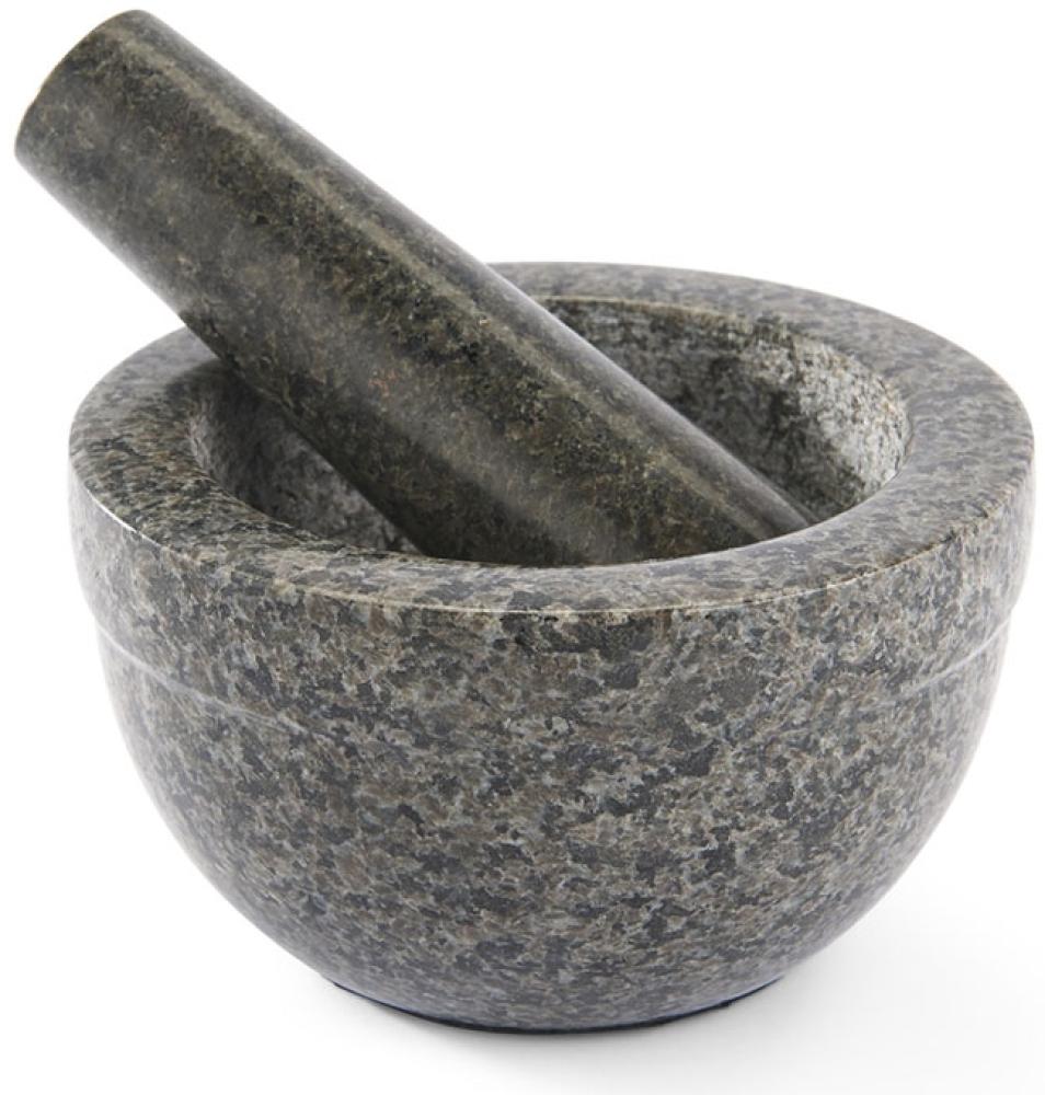 Rösle Granit Mörser mit Stößel, schwarz grau, Ø 14cm Bild 1