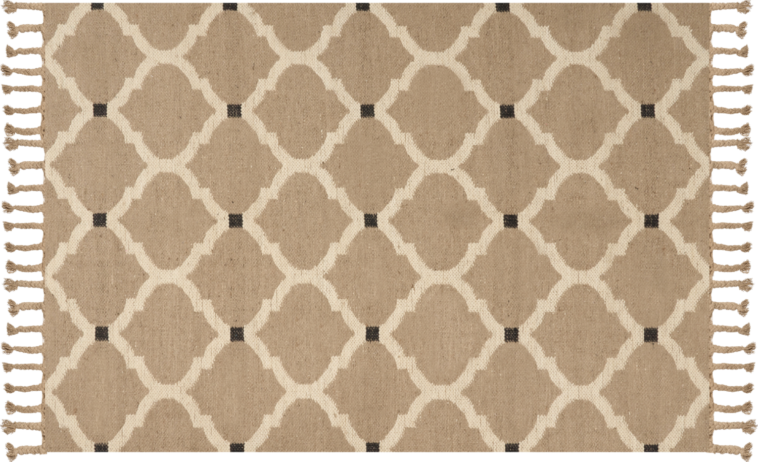 Teppich Jute beige 160 x 230 cm geometrisches Muster Kurzflor ORENCIK Bild 1