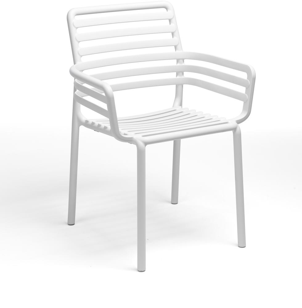 Stapelstuhl Armlehnstuhl Doga Armchair 6er Set Kunststoff (Bianco ohne) Bild 1