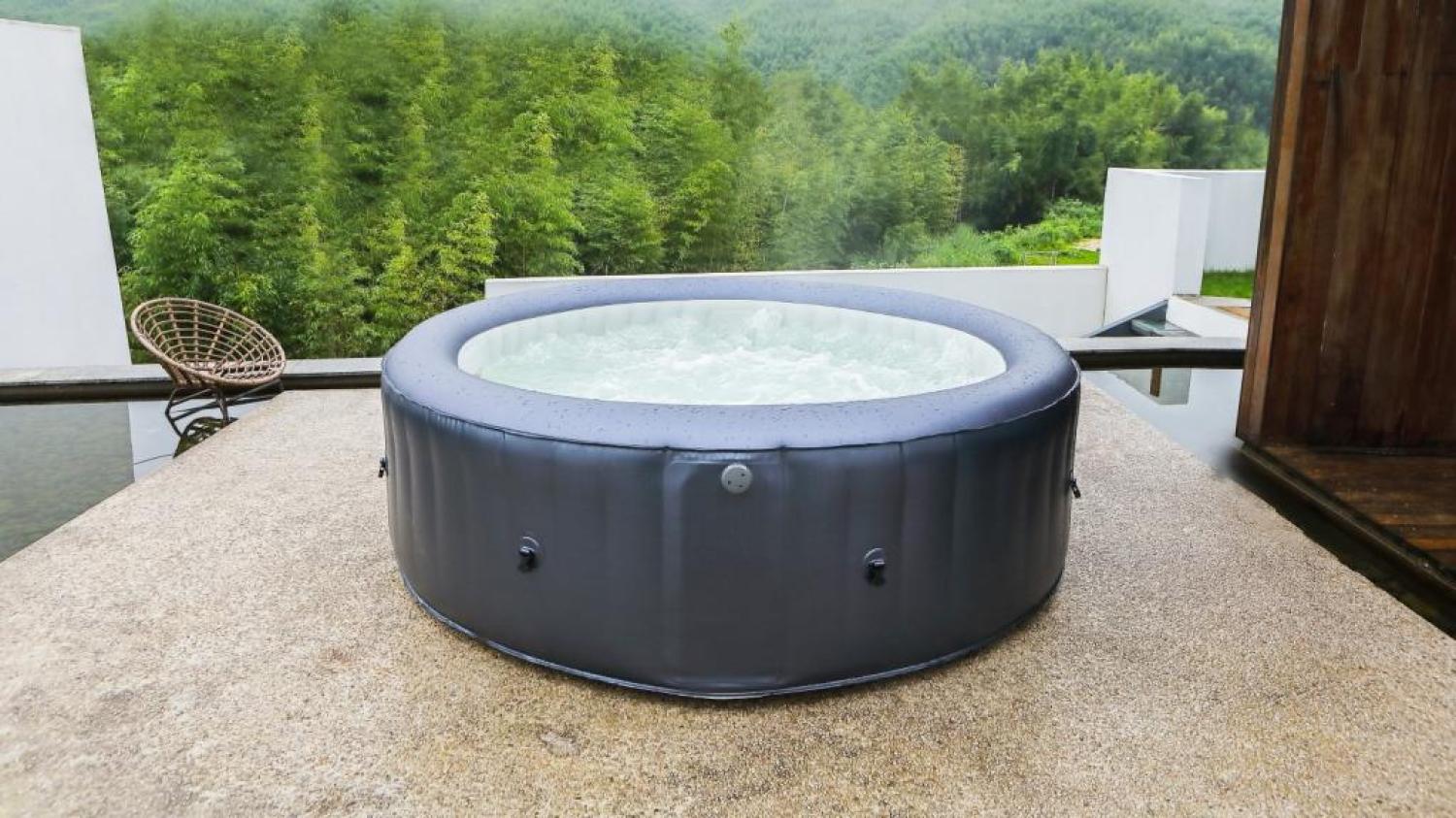 MSpa PureHaven aufblasbarer Whirlpool 204x204x70 cm für 6 Personen selbstreinigend inkl. Filterkatuschen und Abdeckung Leergewicht 42 kg Bild 1