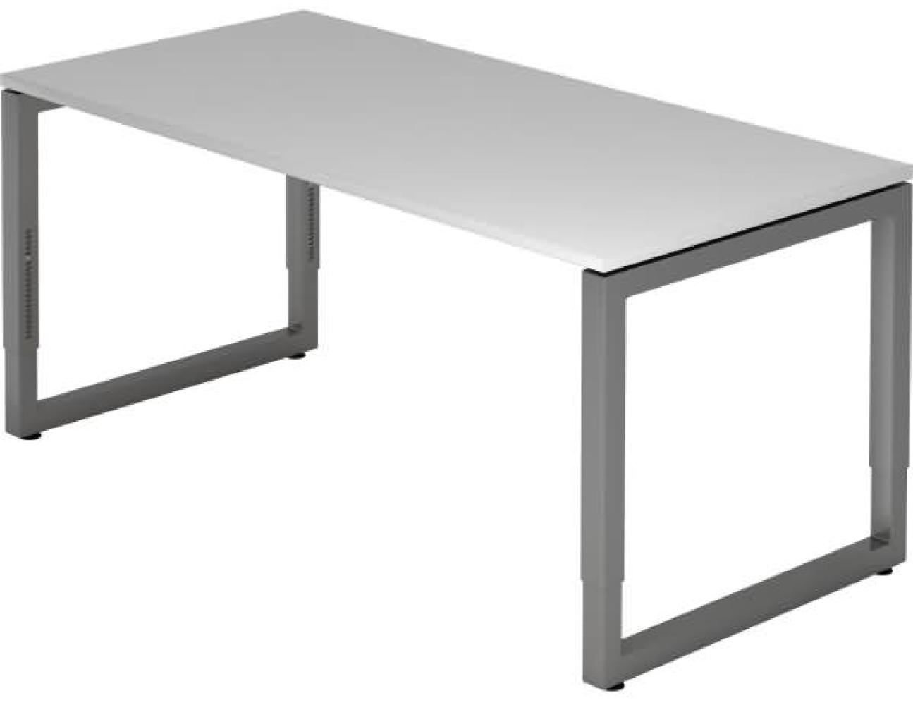 'RS16' Schreibtisch O-Fuß eckig 160x80cm Grau / Graphit Bild 1