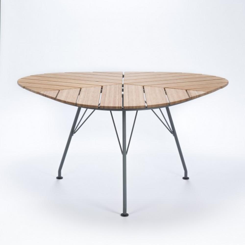 HOUE LEAF Gartentisch aus Bambus Stahlgestell 145,5x145,5 cm Bild 1