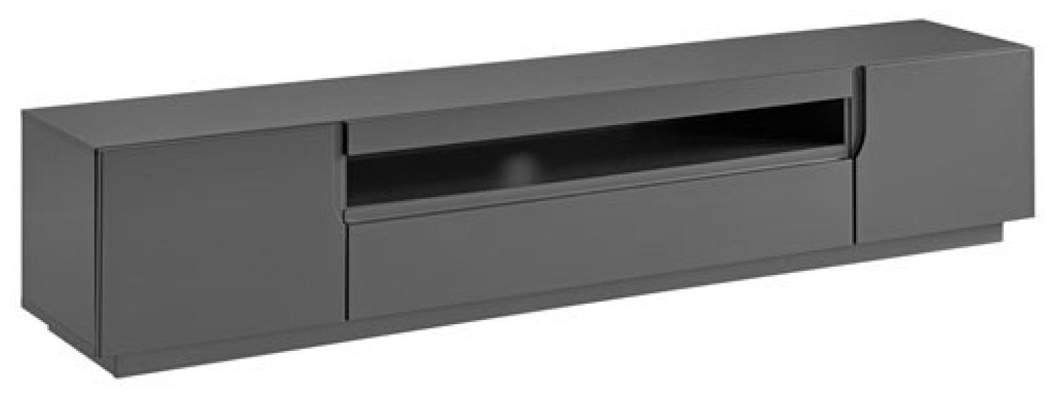 Lowboard TV-Unterschrank Eston B 200cm graphit Front MDF Bild 1