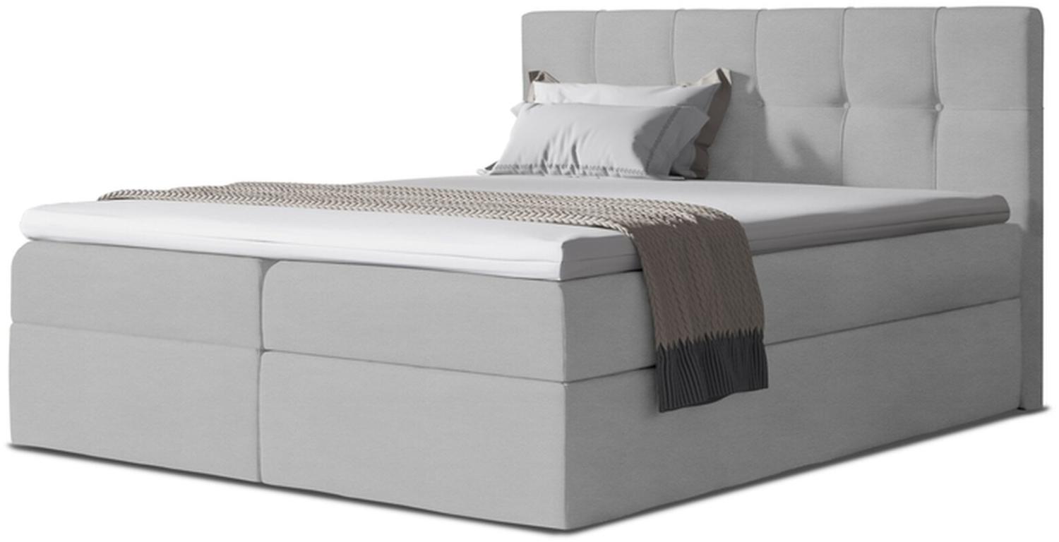 Stylefy 'Cesar' Boxspringbett Kunstleder Braun 200 x 200 cm Bild 1