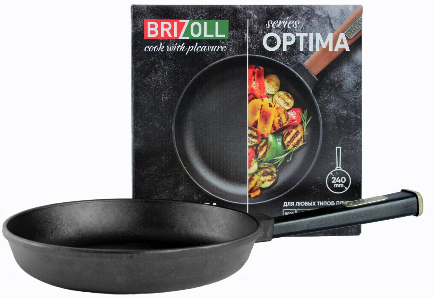 Bratpfanne aus Gusseisen 22cm Optima Black Grillpfanne Brizoll Bild 1