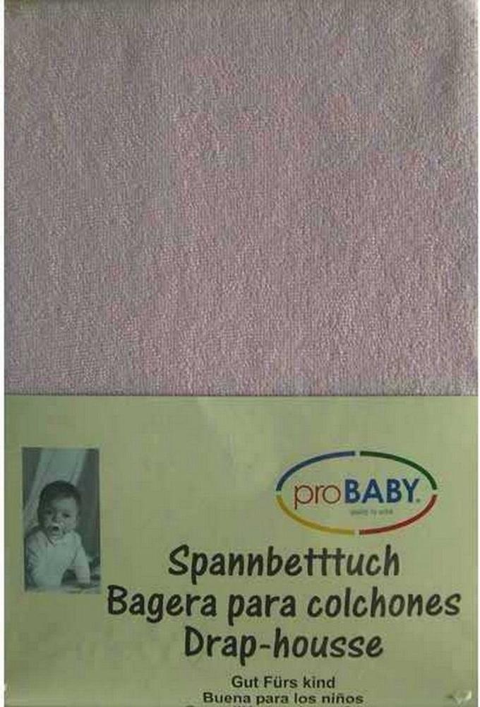 proBABY Frottee-Spannlaken rosé 70/140 Bild 1