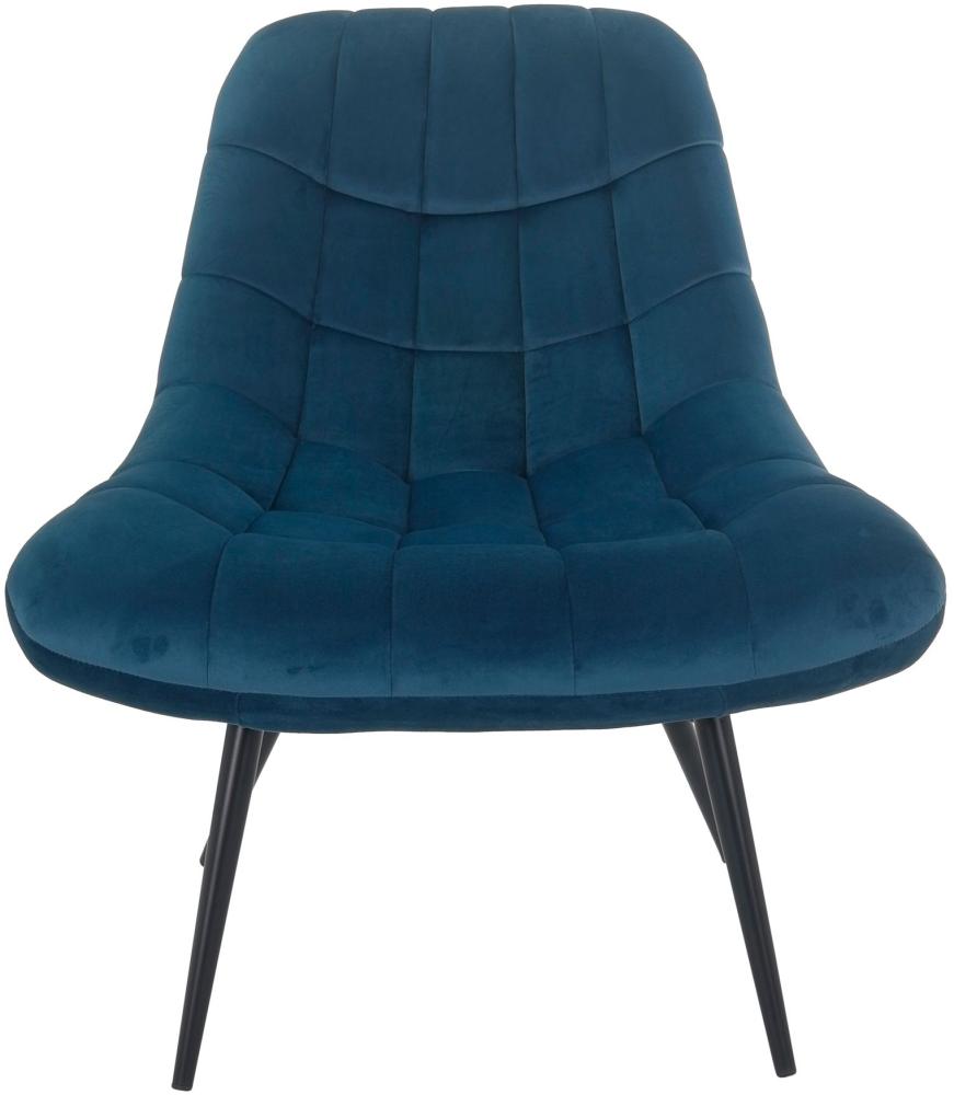 Sessel XXL Samt blau Relaxsessel Polstersessel Ohrensessel Loungesessel Bild 1