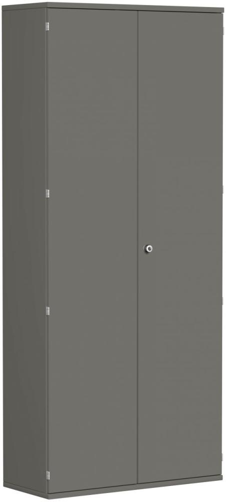 Garderobenschrank mit ausziehbarem Garderobenhalter, 100x42x230cm, Graphit Bild 1