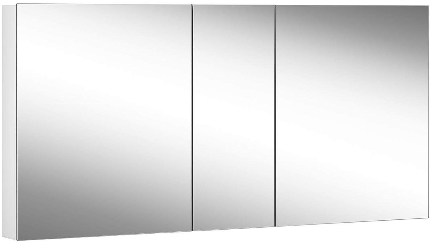 Schneider EASY Line Comfort Spiegelschrank, 3 Doppelspiegeltüren, 150x70x12cm, 177. 150, Ausführung: EU-Norm/Korpus weiss - 177. 150. 02. 02 Bild 1