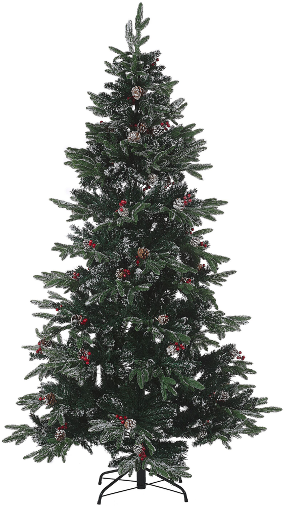 Künstlicher Weihnachtsbaum mit Schnee bestreut 180 cm grün DENALI Bild 1