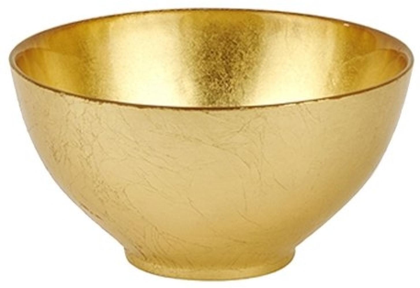 Lambert Zengin Glasschale gold H 8 cm D 15,5/6,5 cm 46190 Bild 1