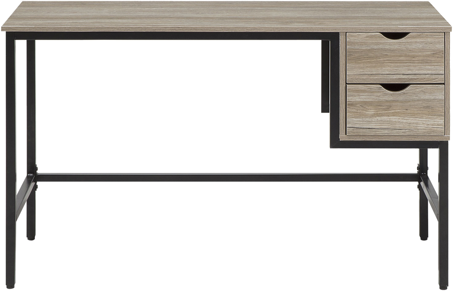 Schreibtisch heller Holzfarbton 120 x 48 cm 2 Schubladen GRANT Bild 1