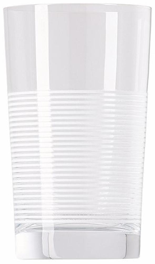 Thomas Nordic Stripes Becher, gestreiftes Trinkglas, Glas, Soft White, 345 ml, 69184-321623-48140 Bild 1