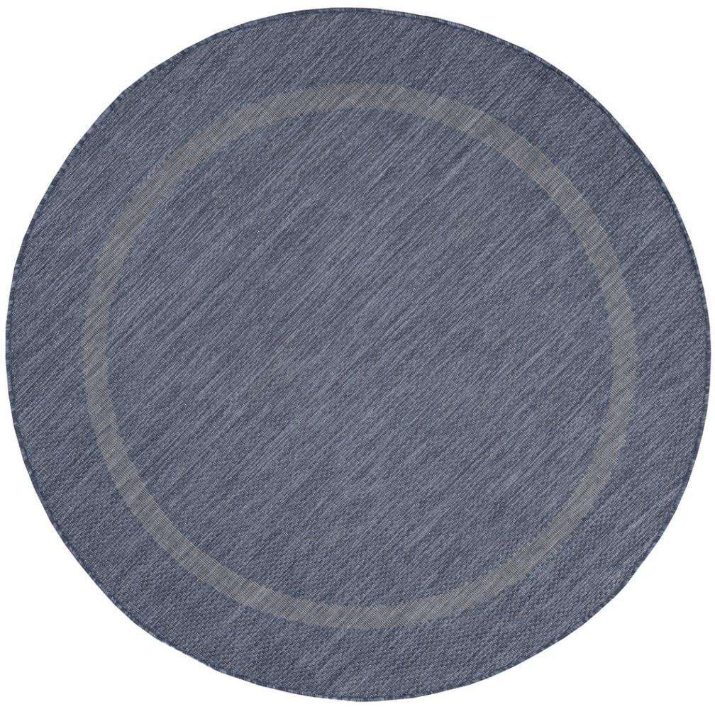 Outdoor Teppich Renata rund - 200 cm Durchmesser - Blau Bild 1