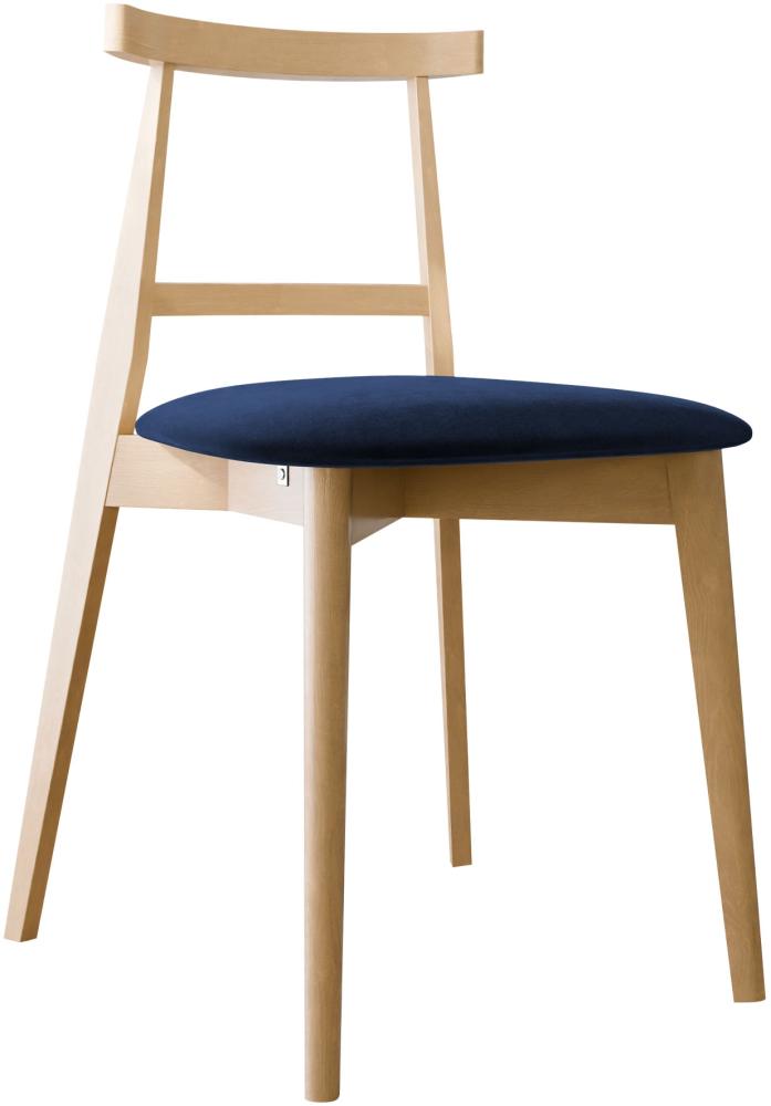 Esszimmerstuhl Hazren, Stuhl aus Buchenholz für Küche, Restaurant (Buche / Magic Velvet 2216) Bild 1