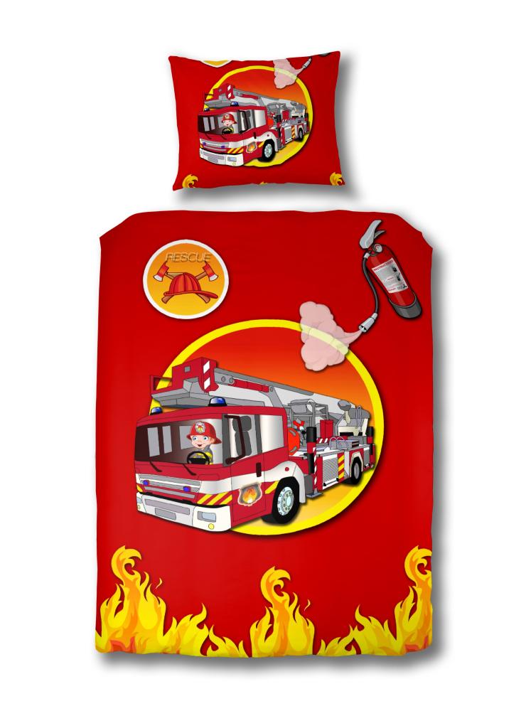 Vipack Feuerwehrmann Bettwäsche 140 x 200 cm Bild 1