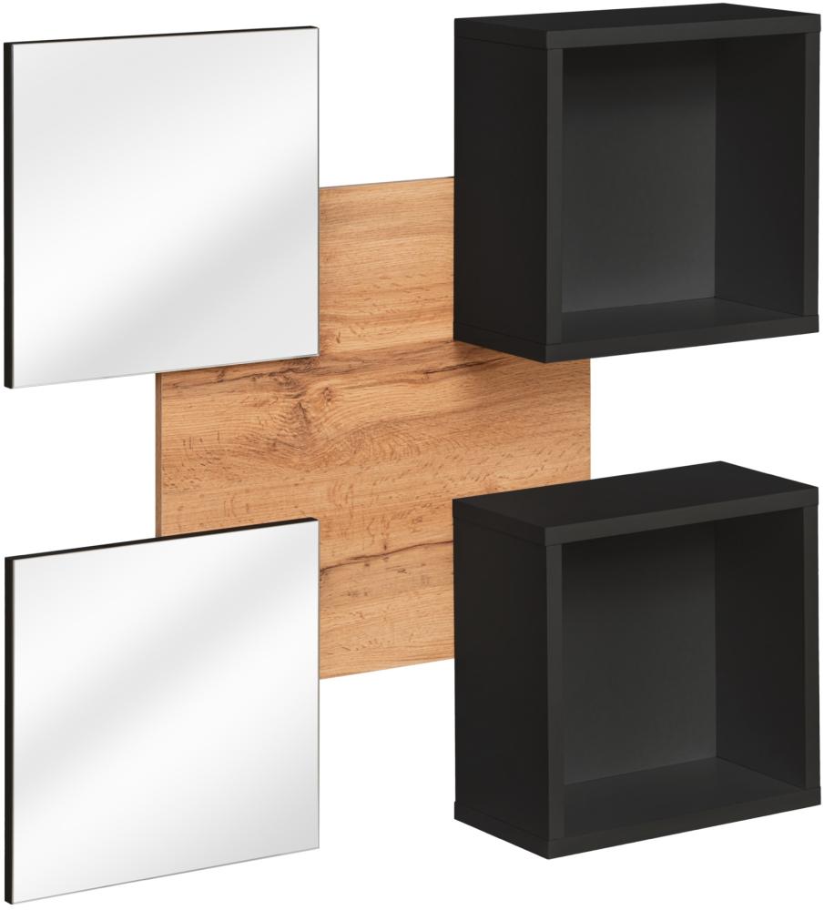 Diele Spiegel Easy T7 in Wotan und Schwarz 100 x 100 cm Bild 1