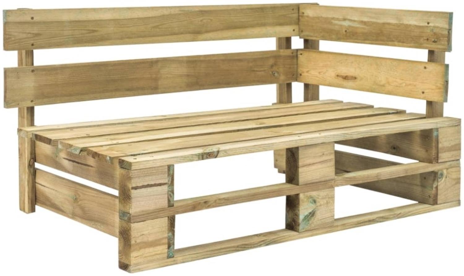 vidaXL Outdoor-Eckbank Paletten Holz Bild 1