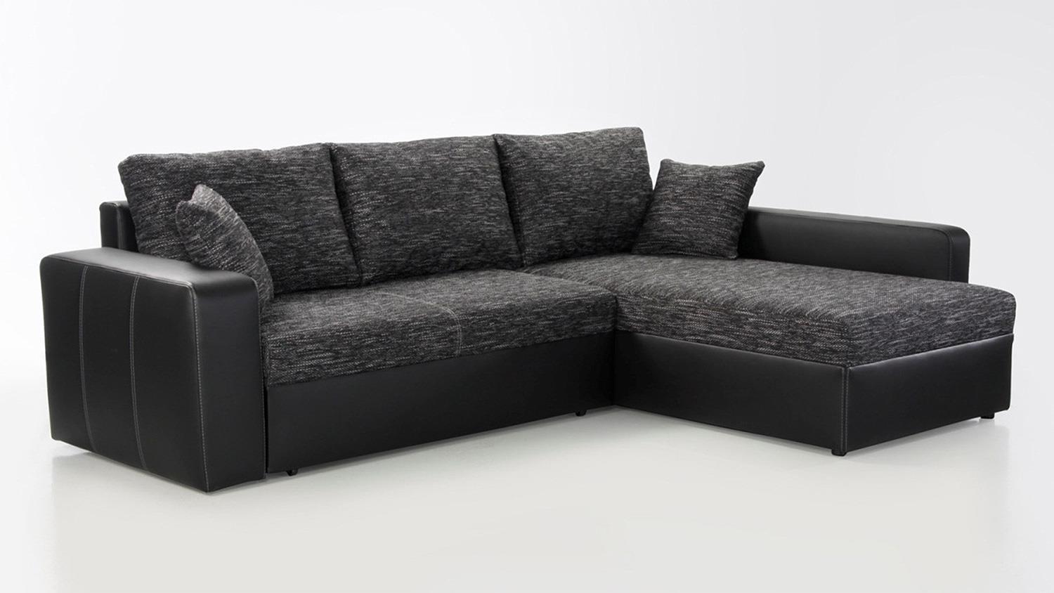 Ecksofa VIPER Sofa in schwarz anthrazit mit Bettfunktion Bild 1