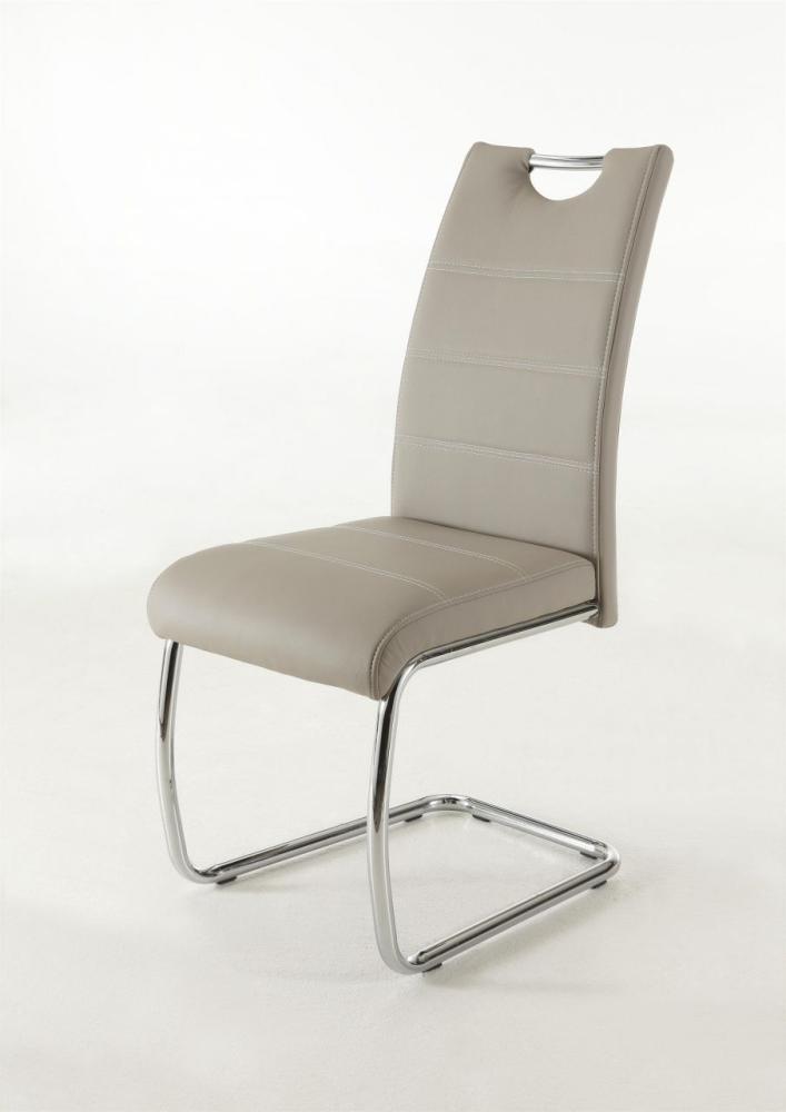 Esszimmerstühle Stuhl Freischwinger 4er Set ELENI Cappucino Bild 1