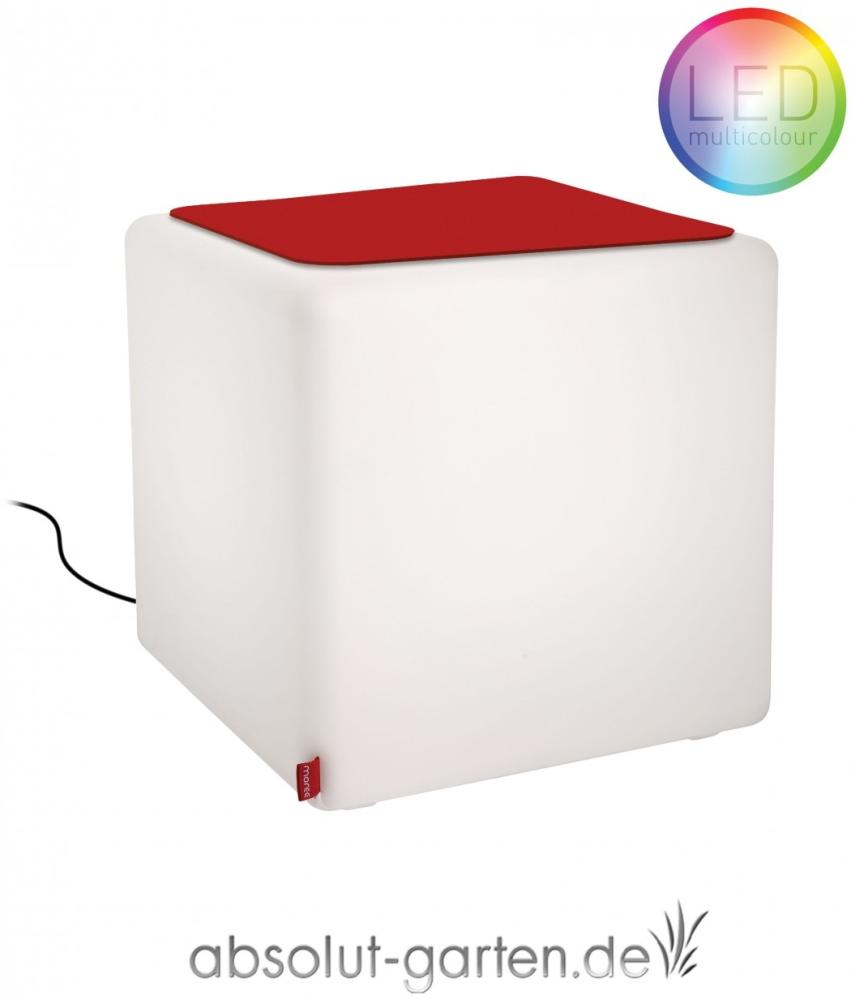 Beistelltisch Cube Outdoor LED (Sitzkissen - rot) Bild 1