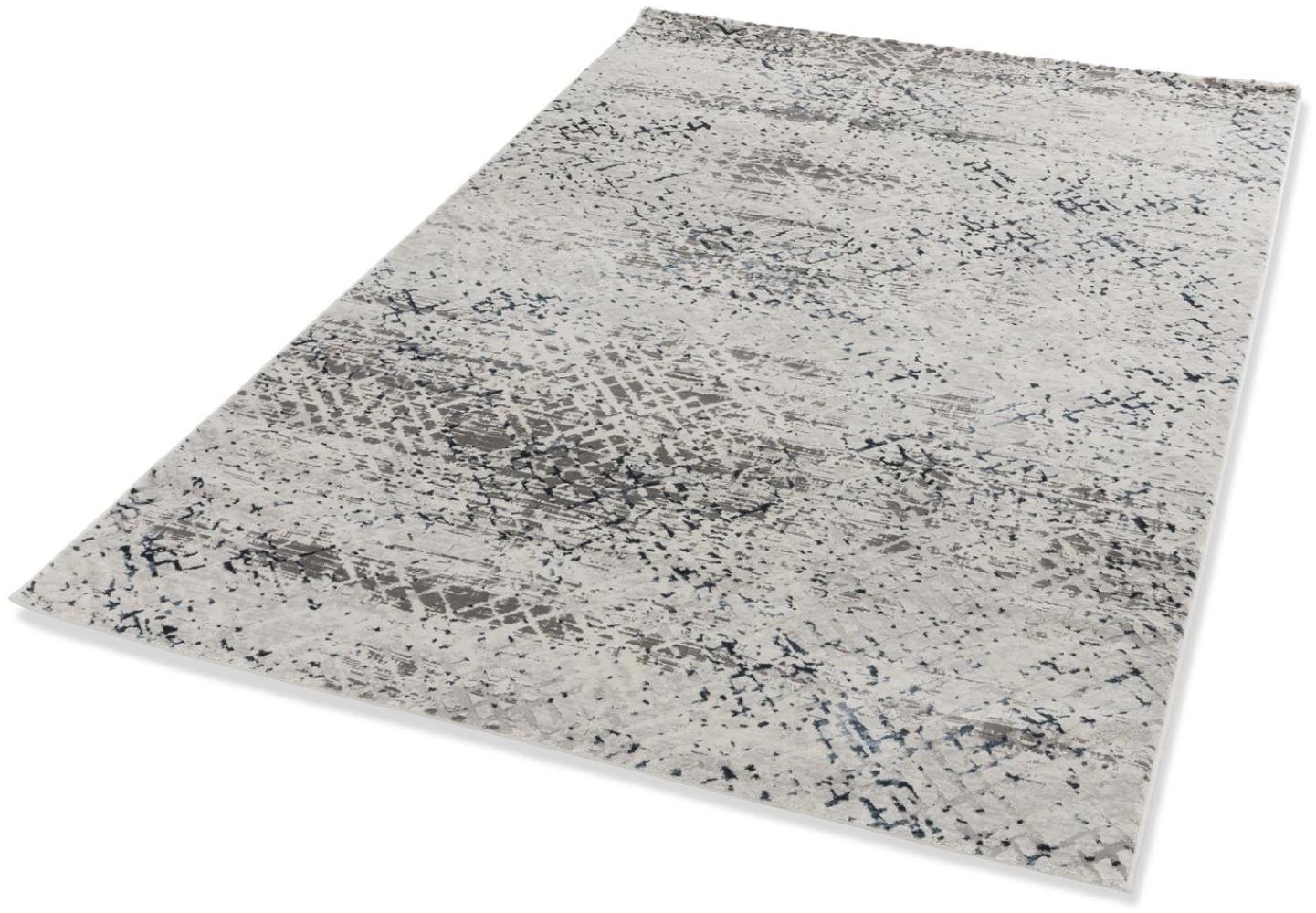 Teppich in blau/creme aus 70% Polyester, 30% Polypropylen - 190x133x0,9 (LxBxH) Bild 1